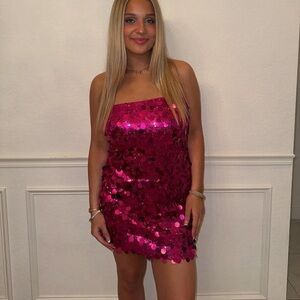 White Fox Sequin Mini Dress